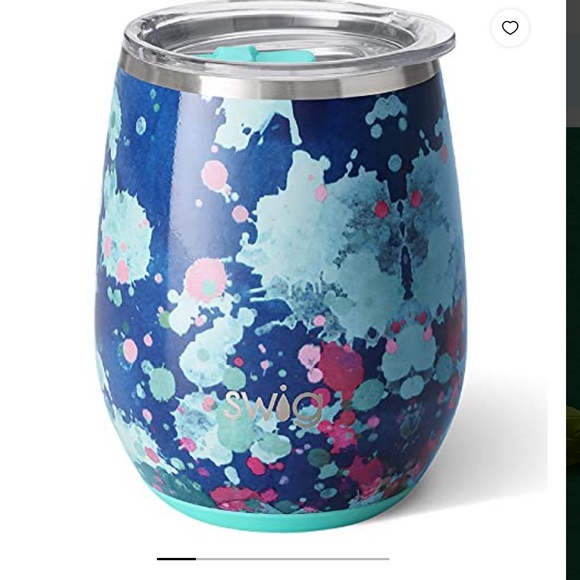 🍷 New Swig stemless wineglass in Artist Speckle. 14 ounce. Discontinued pattern - Picture 1 of 6